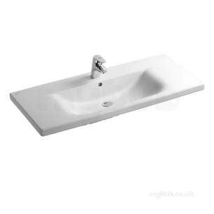 Ideal Standard Concept -  Ideal Standard E815401 White Concept Wash Basins One Central Tap Hole 1000