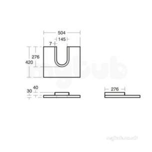 Ideal Standard Concept Furniture -  Ideal Standard E6495wg White Gloss Concept Vanity Unit Worktop 420x500mm