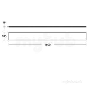 Ideal Standard Concept Furniture -  E6804sx Dark Oak/walnut Concept Vanity Unit Plinth 180x1800mm