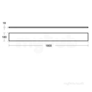 Ideal Standard Concept Furniture -  E6804wg White Gloss Concept Vanity Unit Plinth 1800x180mm