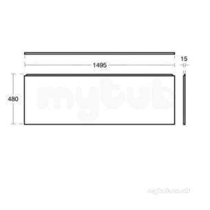 Ideal Standard Concept Furniture -  E6499sx Dark Oak/walnut Concept 1500mm Bath Panel Front