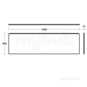 Ideal Standard Concept Furniture -  E6500so American Oak Concept 1700mm Bath Panel
