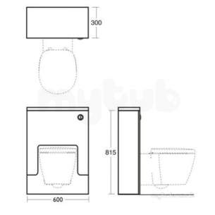 Ideal Standard Concept Furniture -  Ideal Standard E6494sx Dark Oak/walnut Concept Wall Mount Vanity Unit 300mm