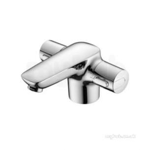 Ideal Standard Brassware -  Ideal Standard A5668aa Chrome Contour 114 Mm High Double Knob Thermostatic Bath Filler
