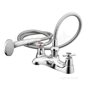Armitage Shanks Domestic Brassware -  Ideal Standard B9862aa Chrome Elements Brass Bath Shower Mixer Double Cross Handle
