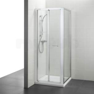 Ideal Standard Kubo Enclosures -  Ideal Standard T7377eo Bright Silver Kubo 900mm Bi-fold Door