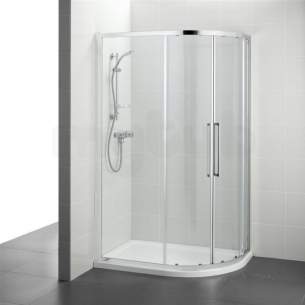 Ideal Standard Kubo Enclosures -  Ideal Standard Bright Silver Kubo Shower 1180mm Widex1950mm Highx780mm Depth T7355eo