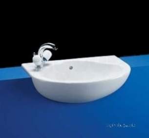Ideal Standard Space -  E612701 White Space Wash Basin Two Tap Hole 550mm