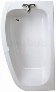 Jacuzzi Acrylic Baths and Panels -  Jacuzzi Pro Wbsproamo503 White Amory Right Hand Two Tap Hole Shower Bath 1500x900mm