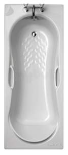 Jacuzzi Acrylic Baths and Panels -  Jacuzzi Pro Wbsproaqu300 White Aquara No Tap Hole Bath With White Grips 1700x700mm