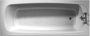 Jacuzzi Acrylic Baths and Panels -  Jacuzzi Pro Wbsprocas300 White Caserta Soft No Tap Hole Bath 1700x700mm