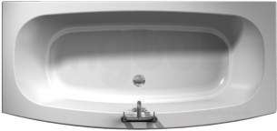 Jacuzzi Acrylic Baths and Panels -  Jacuzzi Pro Wbsprocas605 White Caserta Bow Front Two Tap Hole Bath 1700x800mm