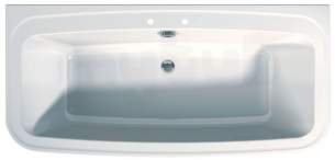 Jacuzzi Acrylic Baths and Panels -  Jacuzzi Pro Wbsprodel600 White Delamere D Double Ended No Tap Hole Bath 1700x800mm