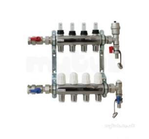 John Guest Underfloor Heating Components -  John Guest Jgufhman8/2 Nickel Plated 8 Zone Stainless Steel Manifold