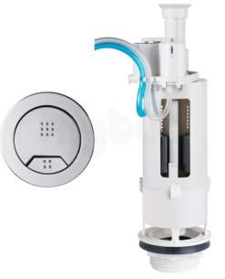 Macdee Cisterns -  Macdee Dva0500 Chrome Kayla 50mm Dual Flush Pneumatic Valve With Button