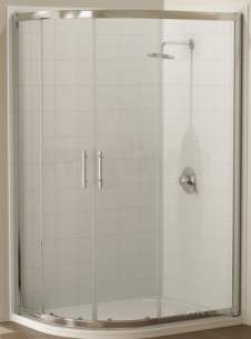 Merlyn Swift Enclosures Quads -  Sq128-1 Chrome Swift 1200x800mm Offset Quadrant Sliding Shower Enclosure