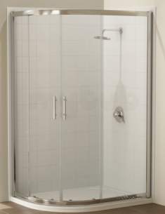 Merlyn Swift Enclosures Quads -  Sq129-1 Chrome Swift 1200x900mm Offset Quadrant Sliding Shower Enclosure