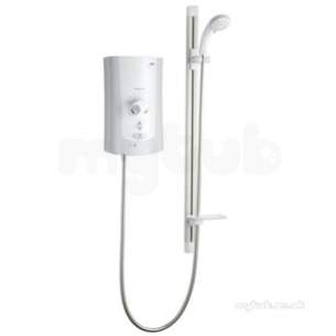 Mira Advanced Lp Eshowers -  Mira 1.1759.003 White/chrome Advance Flex 9.0 Kw Electric Shower For Lp Systems