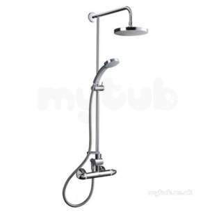 Mira Core Mixer Showers -  Chrome Coda Pro Thermostatic Shower Mixer With Fixed Shower Head And Handshower