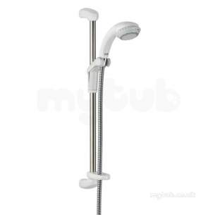 Mira Showers -  Mira 2.1462.031 White Response Shower Kit With 4 Spray Handshower