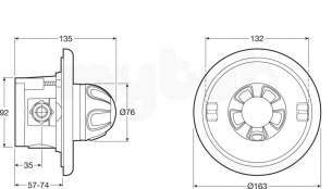 Mira Showers -  Mira 1.1542.014 White/chrome Combiforce 415 Built-in Shower Valve Pressure Balancing
