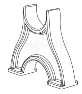 Myson Column Radiator Accessories -  Myson Coldecfoot White Decorative Foot For Column Radiators