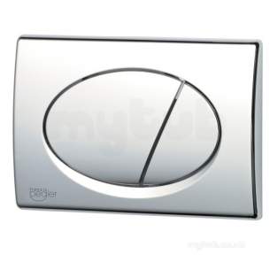 Francis Pegler Wall Frames -  Pegler Yorkshire 4p9051 Chrome Opal Dual Flush Plate For Concealed Wc Frame