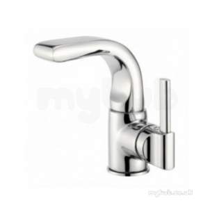 Pegler Luxury Bathroom Brassware -  Chrome Panacea One Lever Monobloc Basin Mixer In Chrome 140mm Spout Height