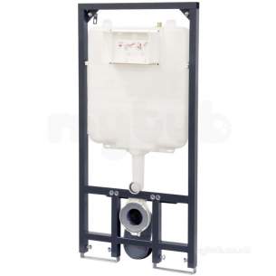 Francis Pegler Wall Frames -  Black Perfecta 1175mm Concealed Wc Slimframe With Cistern Resin Cover