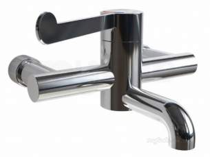Rada Commercial Products -  Rada 1.1704.001 Chrome Safetherm Single Handle Wall Mount Basin Tap Tmv3 Approved