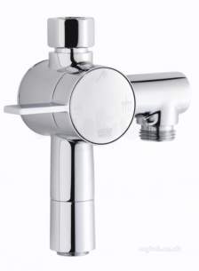 Rada Commercial Products -  Rada 1.1651.007 Chrome V12 Single Handle Exposed Two Outlet Diverter Valve