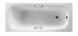 Roca Metal Steel Baths -  Roca 231260000 White Martina Cast Iron Bath With Anti-slip 1700x700mm