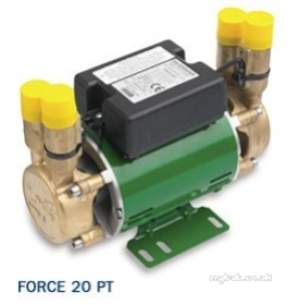 Salamander Shower Pumps -  Force Shower Pump Brass End Twin Water Supply For Positive Head At 2.0 Bar