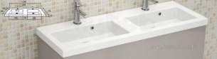 Salgar Showroom Furniture -  Salgar 15509 White Cangas Double Wash Basin 50x1205mm