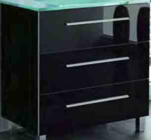Salgar Showroom Furniture -  Salgar 15501 Black Rodas Vanity Cabinet 710x797 Mm