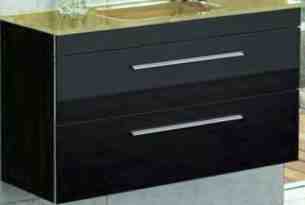 Salgar Showroom Furniture -  Salgar 15496 Black Serie 35 Vanity Cabinet 550x998 Mm