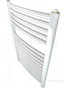 Caradon Ladder Towel Rails -  Stelrad 147006 White Curved Ladder Heated Towel Rail 750x500mm