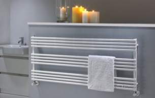 The Radiator Company Towel Warmers and Decorative Rads -  Bdo25s3616w White Bdo25 368x1600mm Heated Towel Rail Automatic Bleed Valve
