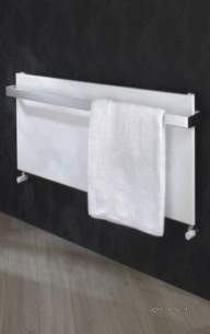 The Radiator Company Towel Warmers and Decorative Rads -  Icebh6012w White Ice Bagno 615x1220mm Heated Horizontal Bathroom Towel Rail 1 Towel Bar