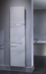 The Radiator Company Towel Warmers and Decorative Rads -  Icebv1845w White Ice Bagno 1820x465mm Heated Vertical Bathroom Towel Rail 2 Towel Bars