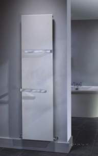 The Radiator Company Towel Warmers and Decorative Rads -  Icebv1860w White Ice Bagno 1820x615mm Heated Vertical Bathroom Towel Rail 2 Towel Bars