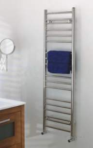 The Radiator Company Towel Warmers and Decorative Rads -  Iris1336s Ss Iris 1300x360mm Heated Towel Rail Automatic Bleed Valve
