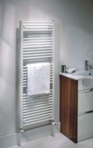 The Radiator Company Towel Warmers and Decorative Rads -  Lupi9540w White Lupin 950x400mm Heated Towel Rail Automatic Bleed Valve