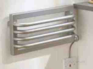 The Radiator Company Towel Warmers and Decorative Rads -  Pole2345s Silver Poll Kitchen 230x450 Silver Electric Kitchen Towel Rail 22mm
