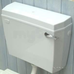 Thomas Dudley Cisterns -  Thomas Dudley 314328 White Acclaim Cistern With Bottom Inlet Bottom Outlet