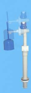 Thomas Dudley Inlet Valves -  Hydroflo Telescopic Bottom Inlet Valve With Delay Fill And Brass Tail