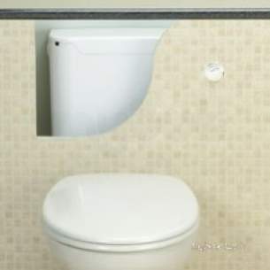 Thomas Dudley Cisterns -  Thomas Dudley 322878 Chrome Miniflo Concealed Cistern With Side Inlet And Single Flush