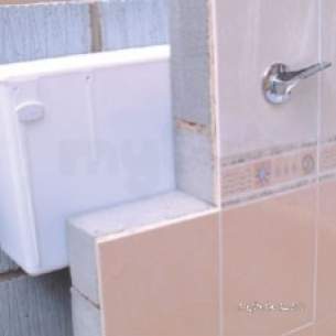 Thomas Dudley Cisterns -  White Phantom Concealed Cistern With Bottom Inlet Bottom Outlet Excludes Lever