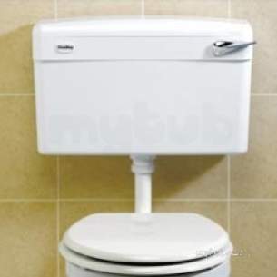 Thomas Dudley Cisterns -  Thomas Dudley Pslwhs315262 White Slimline Low Level Cistern With Dual Flush