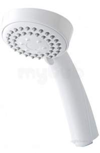 Triton Non Electric Products -  Triton Tshmlar3poswh White Lara Showerhead 3 Function